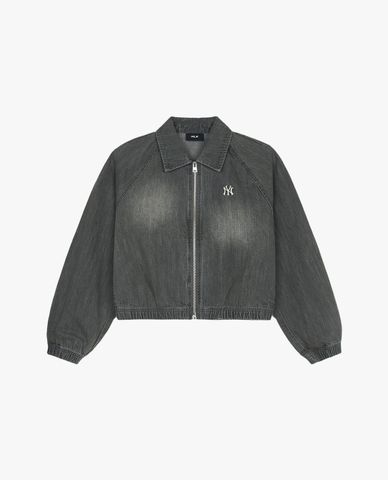  MLB - Women's Varsity Cropped Denim Jacket 