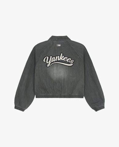  MLB - Women's Varsity Cropped Denim Jacket 