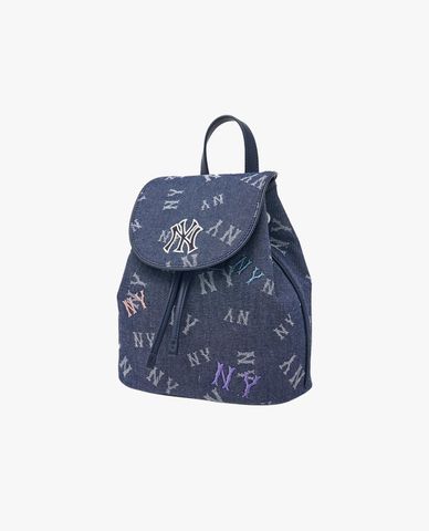  MLB - ឧបករណ៍មួក Denim Random Monogram NY Yankees សម្រាប់បុរស និងស្ត្រី 