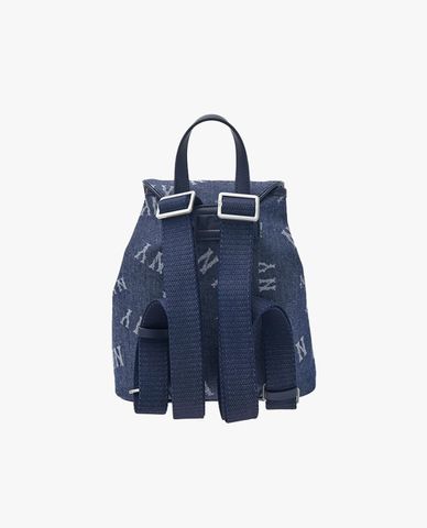  MLB - ឧបករណ៍មួក Denim Random Monogram NY Yankees សម្រាប់បុរស និងស្ត្រី 