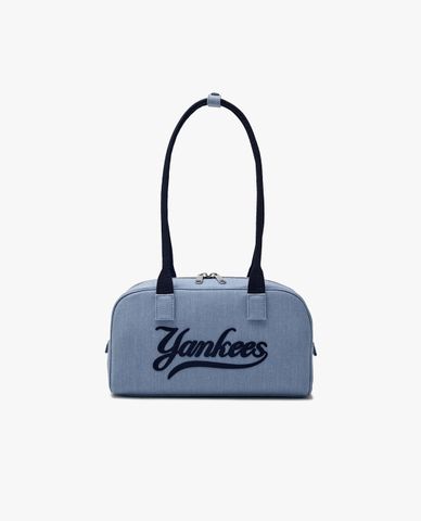  MLB - Women's Denim Varsity Cursive Shoulder Bag 