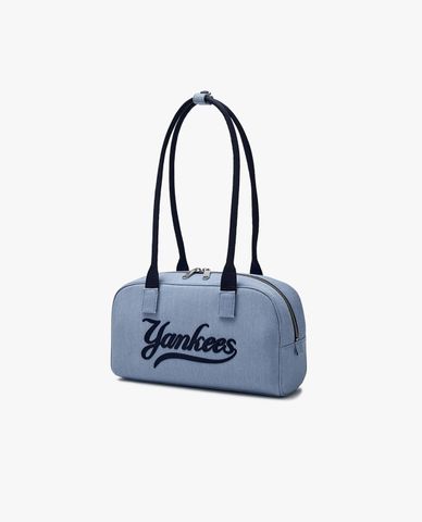  MLB - Women's Denim Varsity Cursive Shoulder Bag 