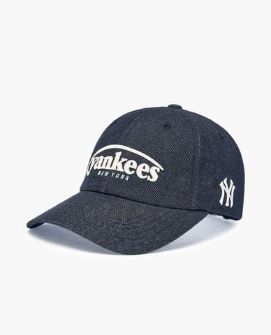  MLB - Unisex Vintage Denim Curve Logo Baseball Cap 