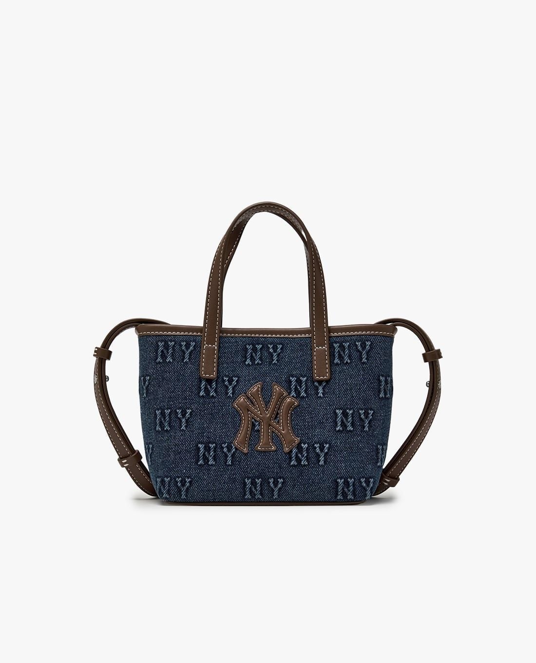 MLB - Women Classic Monogram Denim Embossed Crossbody Bag