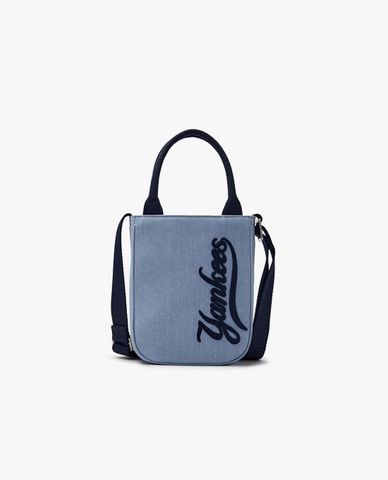  MLB - Unisex Varsity Cursive Denim Mini Crossbody Bag 