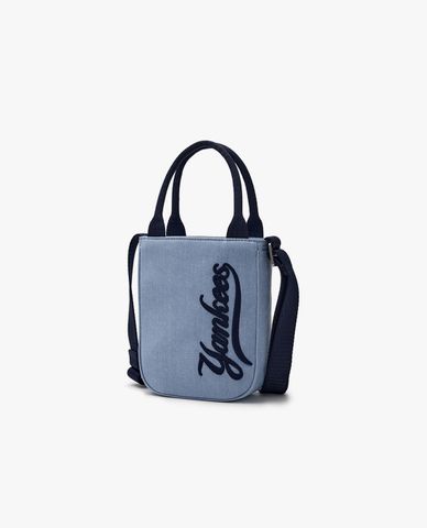 MLB - Unisex Varsity Cursive Denim Mini Crossbody Bag 