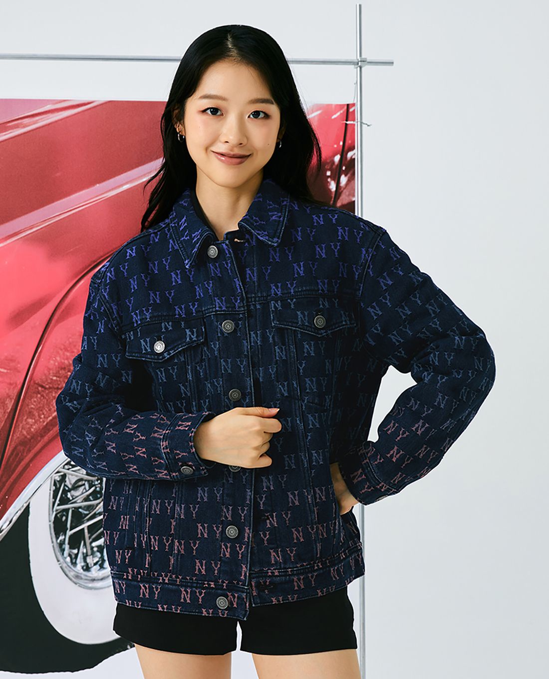 MLB - Unisex Monogram Reading Collection Denim Jacket