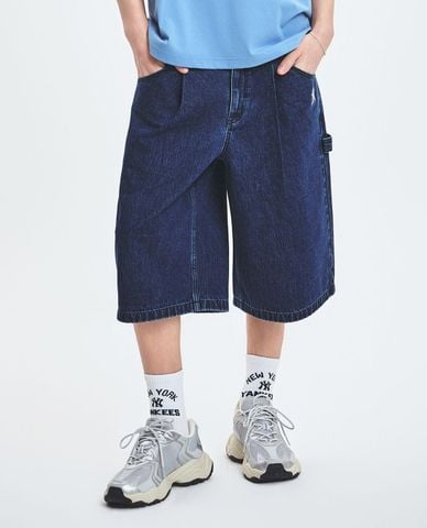  MLB - Men's Basic Small Logo Denim Shorts 