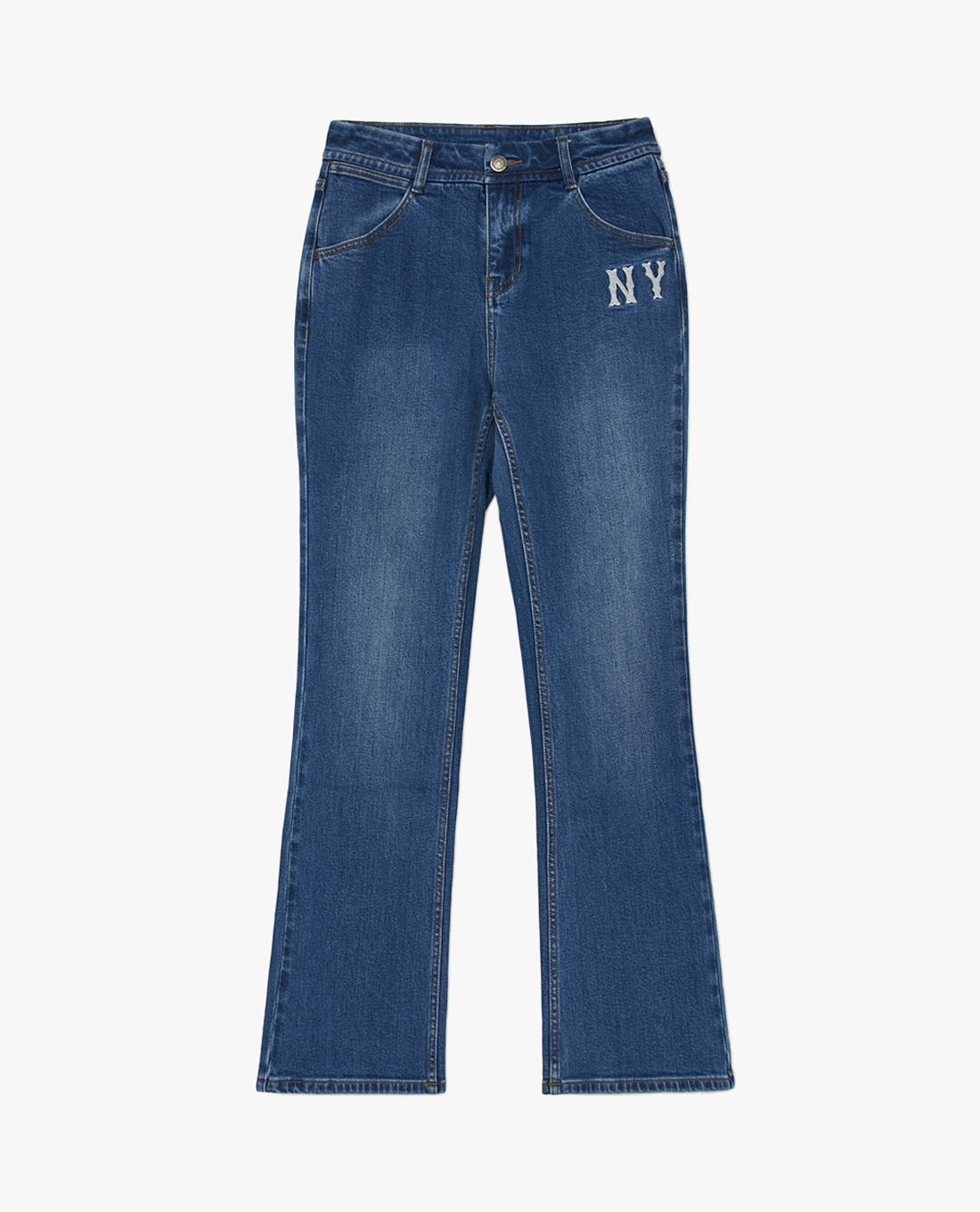 MLB - Women's Flared Denim Jeans With Small Logo
