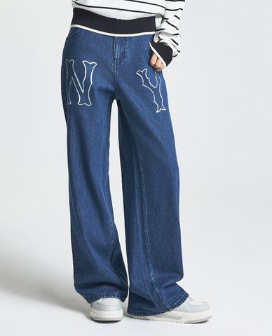  MLB - Women's Wide-Leg Jeans Denim Logo Coopers Mega 