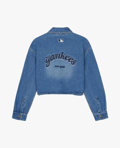 MLB - Women's Varsity Culsive Crop Denim Shirt 