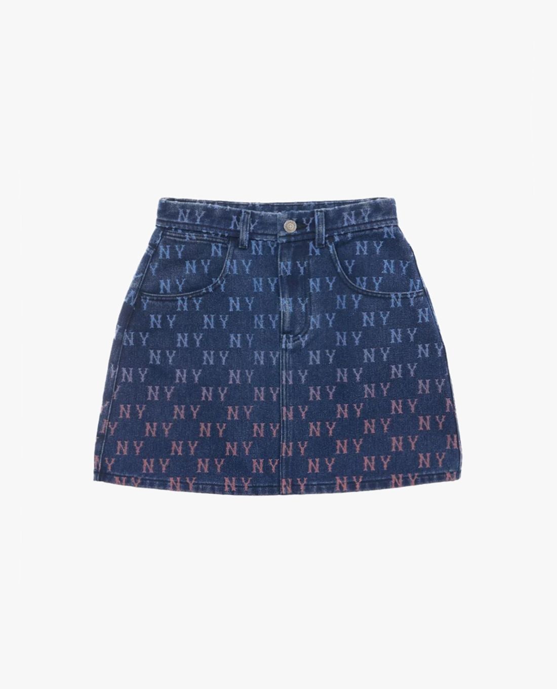 MLB – Women’s Gradient Jacquard Monogram Denim Skirt