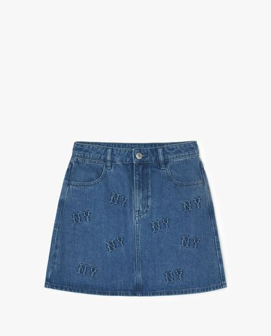  MLB - A-Line Denim Mini Skirt Monogram 