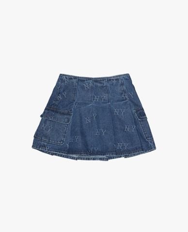  MLB - Women's Denim Mini Skirt With Pockets 
