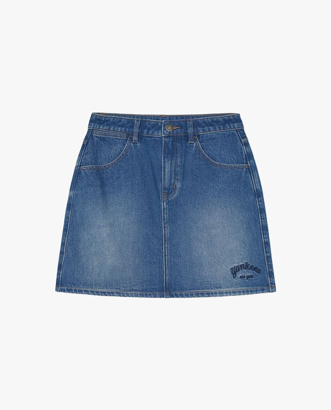 MLB - Women's Varsity Culsive Mini A-Line Denim Skirt