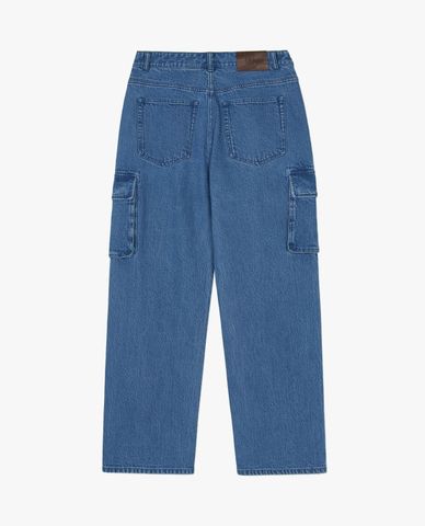  MLB - Men's Basic Small Logo Wide-Leg Jeans 
