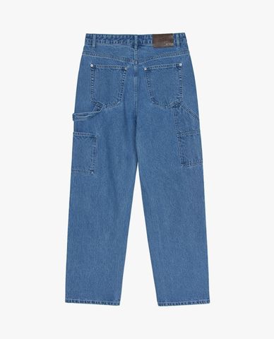  MLB - Men's Basic Small Logo Wide-Leg Jeans 