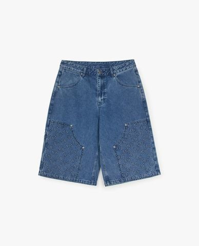  MLB - Men's Diagram Monogram Embossed Denim Shorts 