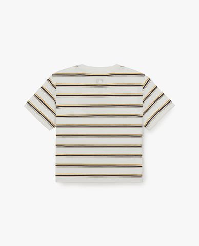  MLB - Women Sportive Striped Short Sleeve Croptop 