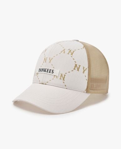  MLB - Unisex Diamond Monogram Sporty Mesh Baseball Cap 