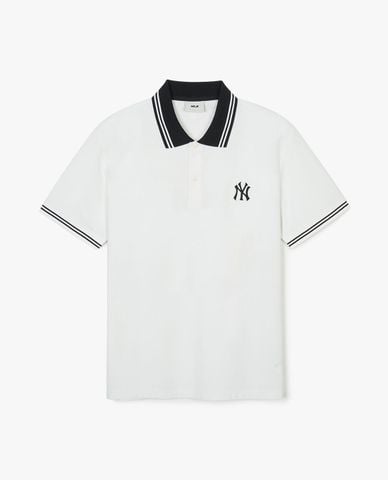  MLB - Unisex Short-Sleeve Polo Basic Color Comfortable Fit 