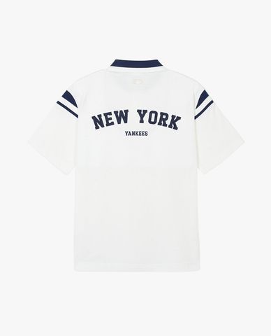  MLB - Unisex Varsity Shoulder Color Overfit Kara Short-Sleeve Polo Shirt 