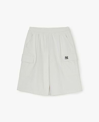  MLB - Unisex Basic Small Logo Wide-Leg Shorts 