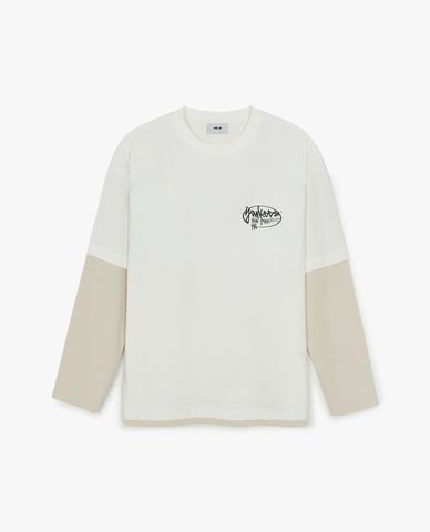  MLB - Unisex Basic Street Logo Long Sleeve Crew Neck T Shirt 