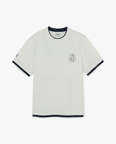  MLB - Unisex Basic Colorful Street Logo Layered T Shirt 