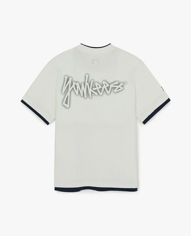  MLB - Unisex Basic Colorful Street Logo Layered T Shirt 