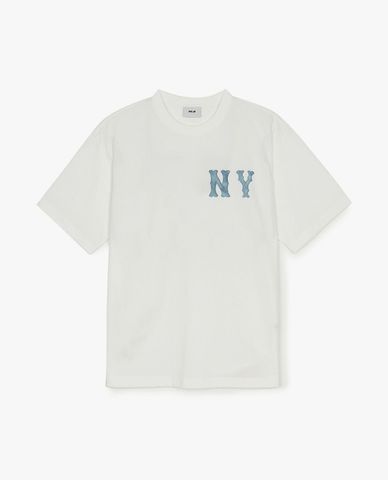  MLB - Unisex Basic Denimlike Coopers Overfit Short-Sleeve T-Shirt 