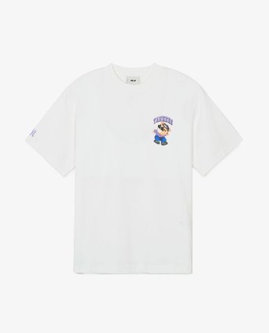  MLB - Unisex Round Neck Short Sleeve T-Shirt Varsity Mega Bear Overfit 