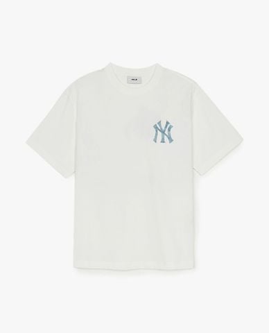  MLB - Unisex Denimlike Monogram Big Lux Short-Sleeve T-Shirt 