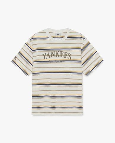  MLB - Unisex Sporty Striped T Shirt 