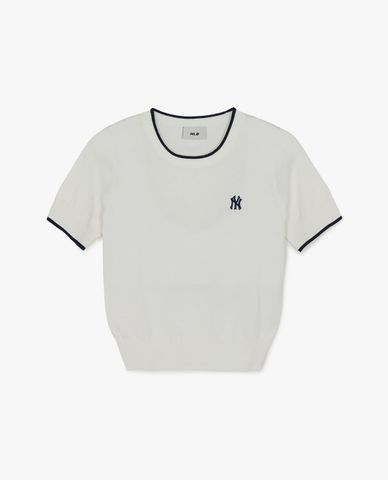  MLB - Women Varsity Short Sleeve Knitted Top 