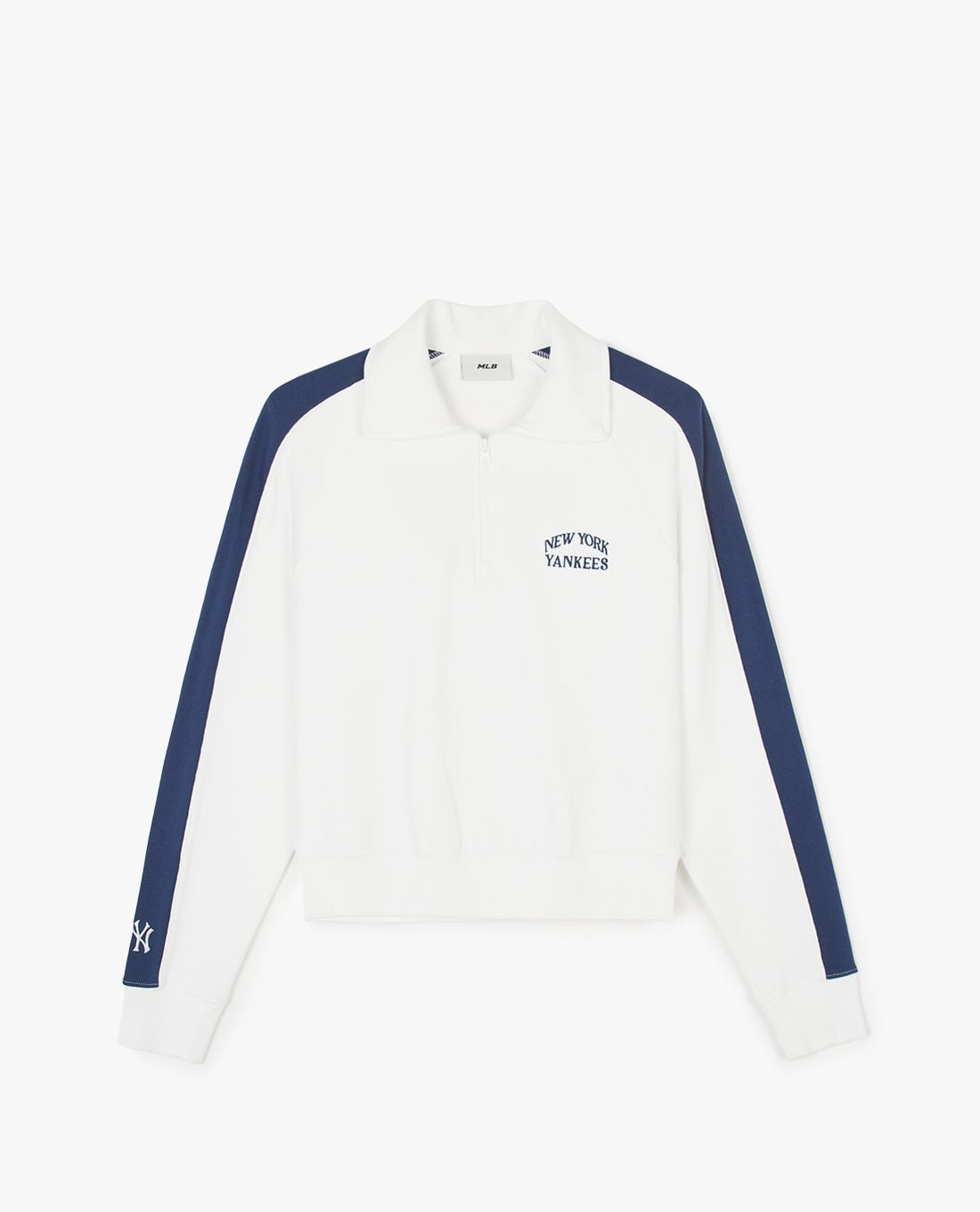 MLB - Women’s Long-Sleeve Sweatshirt Sportive Varsity Crop Half Zip Up
