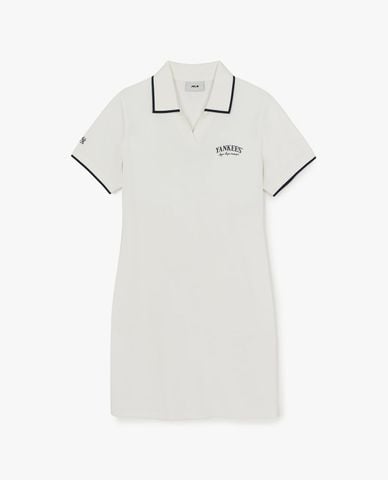 MLB - Women Basic Lettering Short Sleeve Polo Dress 