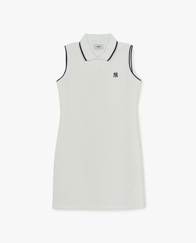  MLB - Women's Varsity Collared Sleeveless Mini Dress 