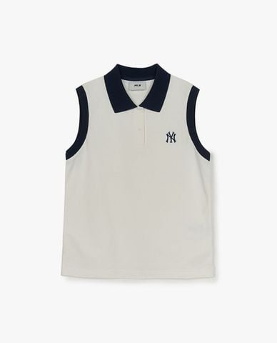  MLB - Women's New York Yankees Collared Sleeveless Top 