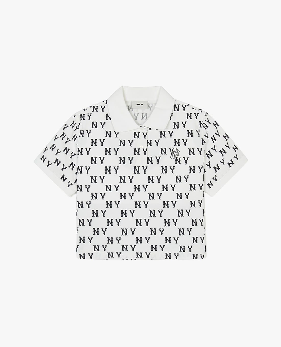 MLB - Women's Monogram Cropped Short Sleeve Polo Shirt