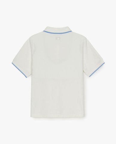  MLB - Women's Dia Monogram Tonal Jacquard Short-Sleeve Polo Shirt 