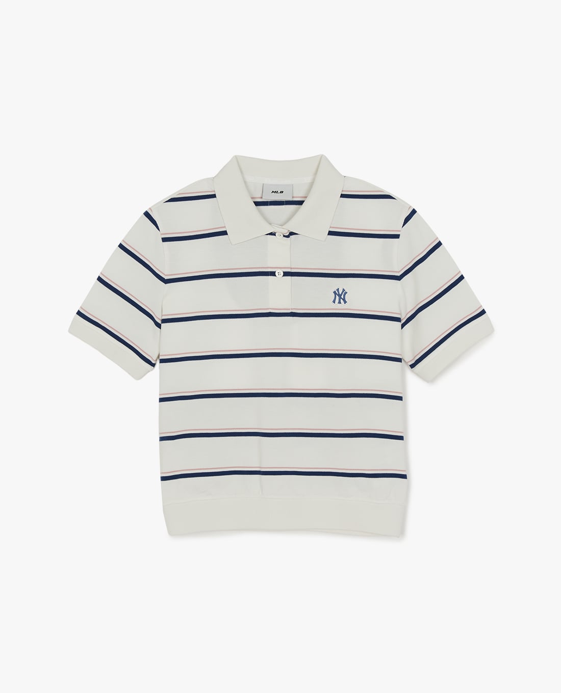 MLB - Women Varsity Striped Short Sleeve Polo Shirt