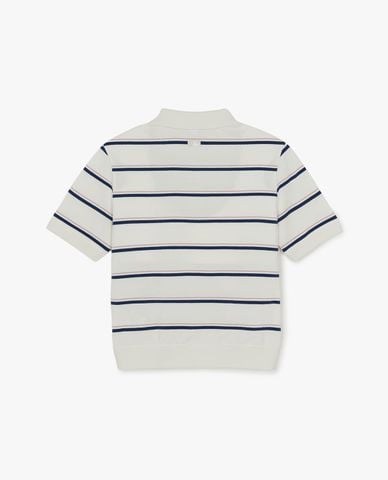  MLB - Women Varsity Striped Short Sleeve Polo Shirt 