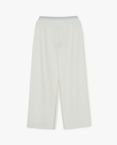  MLB - Women Basic Elastic Waist Sports Wide Leg Pant 