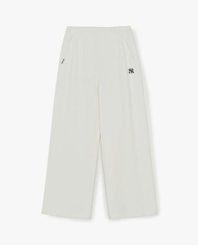  MLB - Women Basic Elastic Waist Sports Wide Leg Pant 