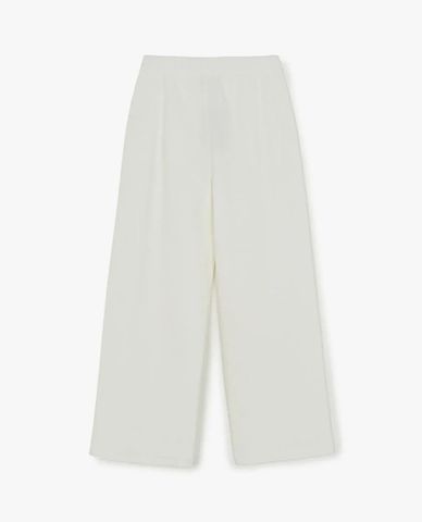  MLB - Women Basic Elastic Waist Sports Wide Leg Pant 
