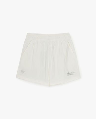  MLB - Women's Varsity Sportive Elastic Waist Wide-Leg Shorts 