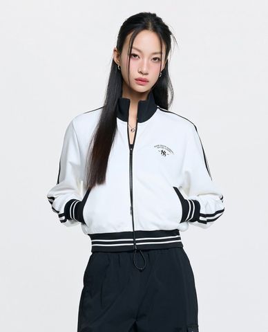  MLB - Women Stand Collar Long Sleeve Varsity Sports Jacket 
