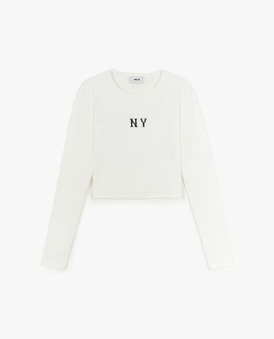  MLB - Women's Basic Coopers Round Neck Long Sleeve Croptop 