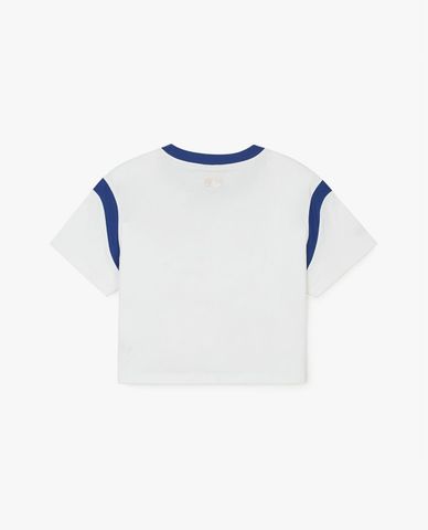  MLB - Women's Croptop T-Shirt with Round Neck and Short Sleeves Varsity 